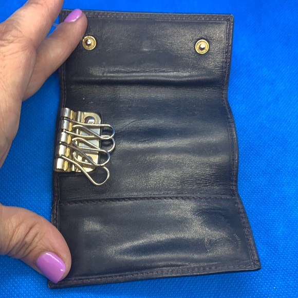 Gucci vintage black key holder wallet Sheri web - Picture 2 of 5
